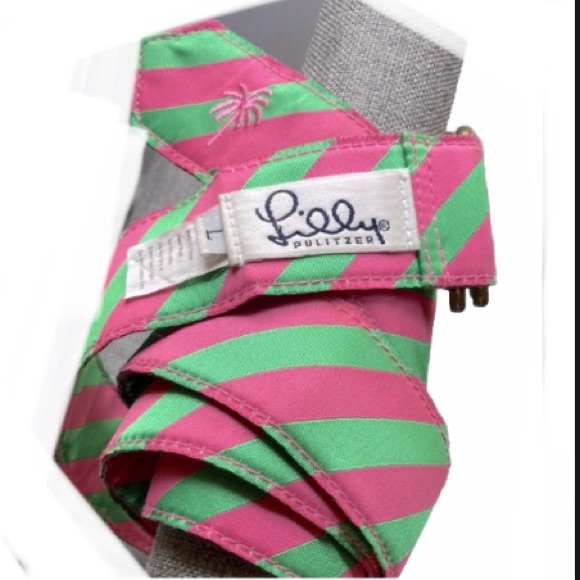 Lilly Pulitzer Accessories - LILLY PULITZER Diagonal Stripe Pink and Green Belt Womens Large